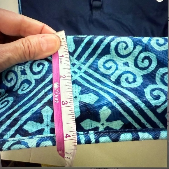 NWOT Vera Bradley Blue Cuban tiles laptop tablet messenger crossbody bag - Picture 12 of 14